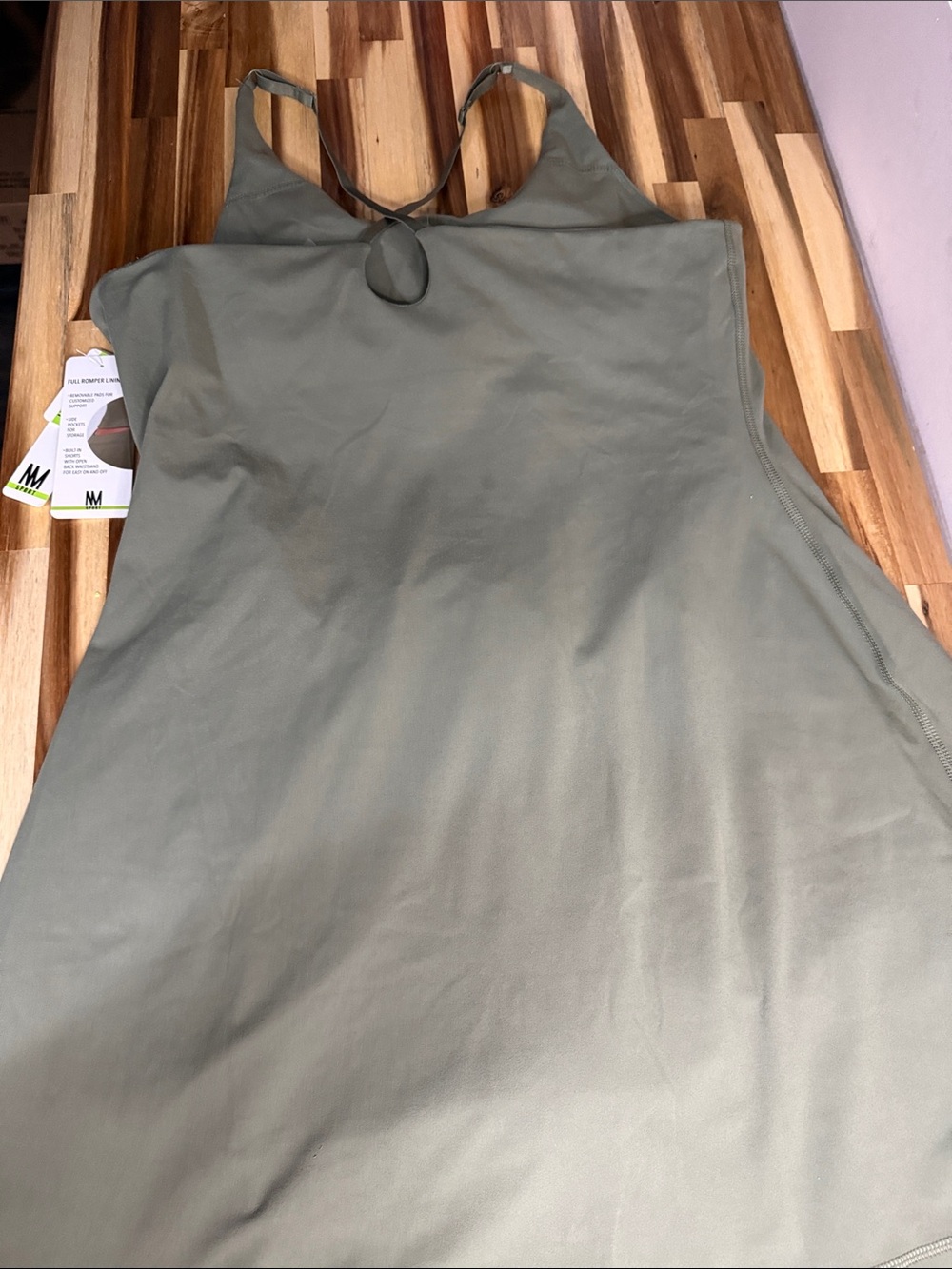 Nicole Miller Olive Green sporty romper dress activewear sporty athleisure plus - Picture 10 of 10